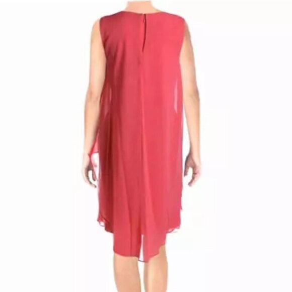 Lauren Ralph Lauren Georgette Tiered Midi Dress in Starfruit (Pink) – Size 4P - Picture 2 of 5